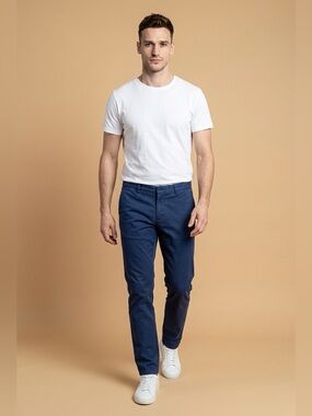 Men’s Classic Navy Blue Chinos